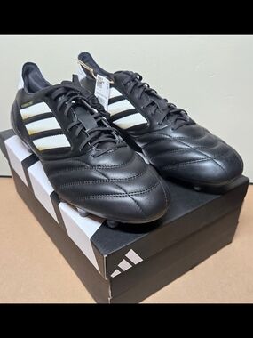 NEW Men's 13.5 Adidas Soccer Cleats - Copa Icon II FG/AG - Black/White/Gold